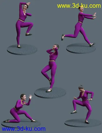 3D打印模型I Smell Fear Poses For Genesis 8 Female and Male的图片