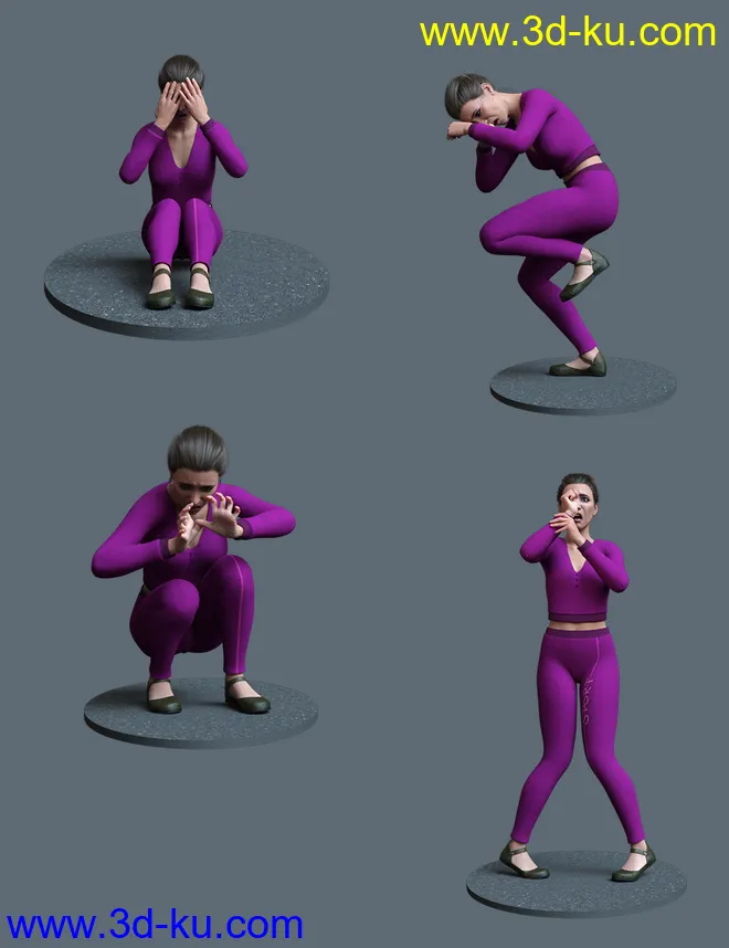 I Smell Fear Poses For Genesis 8 Female and Male模型的图片6