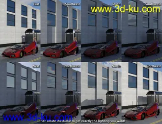 3D打印模型IBL Skies - Scattered Clouds的图片