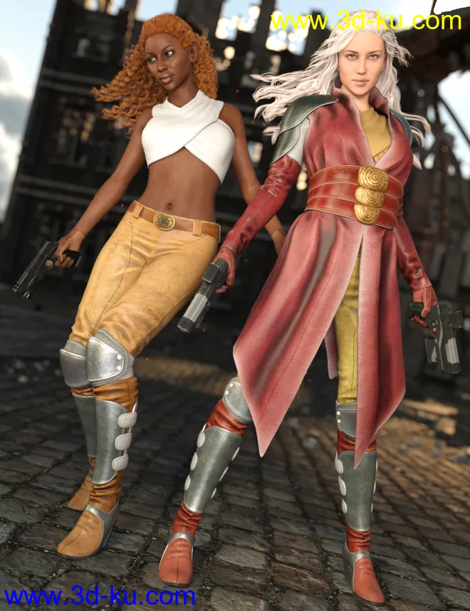 Ida Outfit for Genesis 3 Female(s)模型的图片2