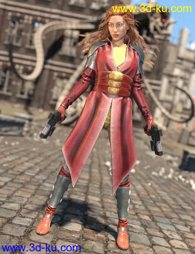 Ida Outfit for Genesis 3 Female(s)模型的图片4