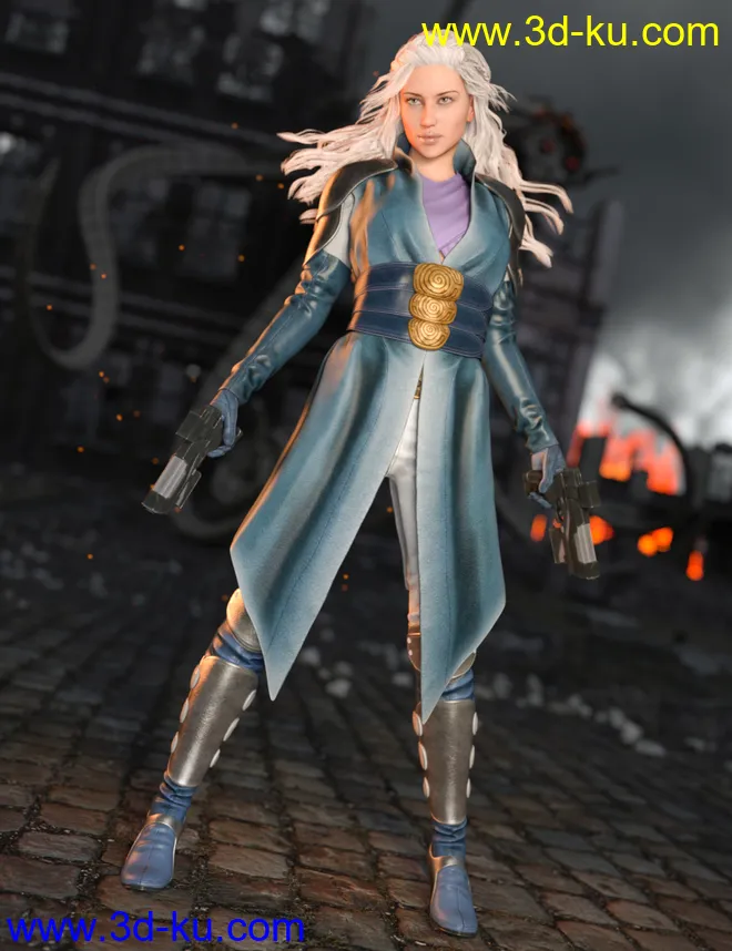 Ida Outfit for Genesis 3 Female(s)模型的图片6