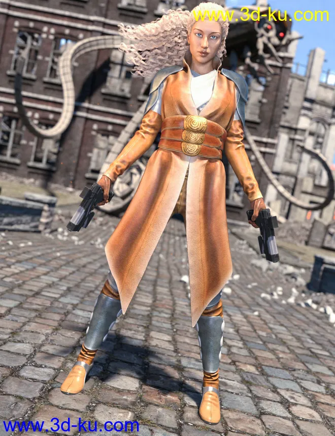 Ida Outfit for Genesis 3 Female(s)模型的图片7