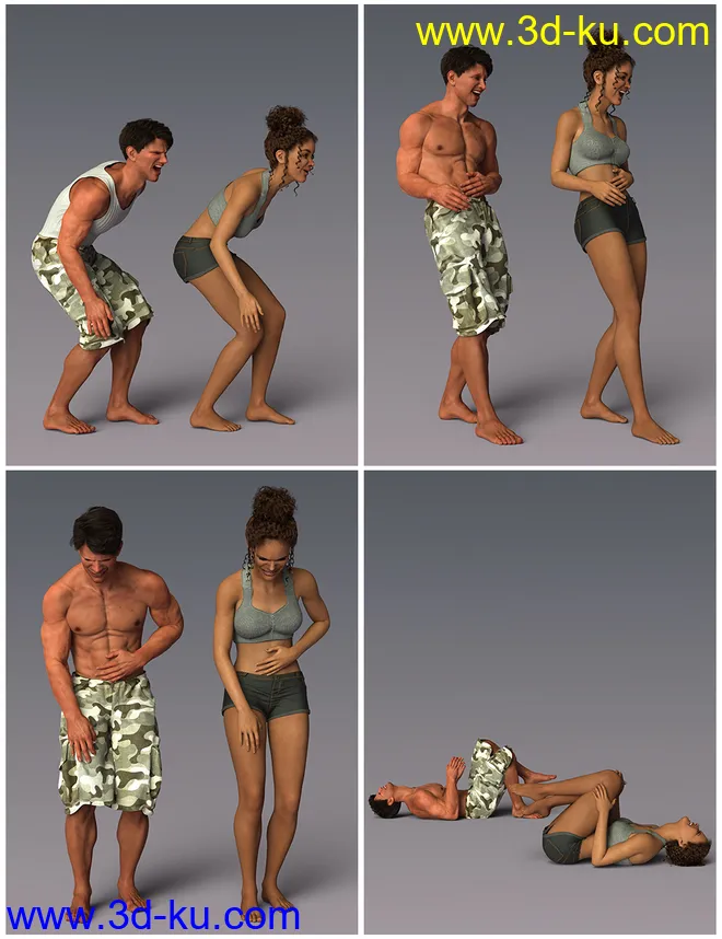 IGD Emotive Series - Laughing Poses for Genesis 8模型的图片2