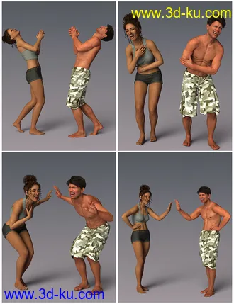 3D打印模型IGD Emotive Series - Laughing Poses for Genesis 8的图片