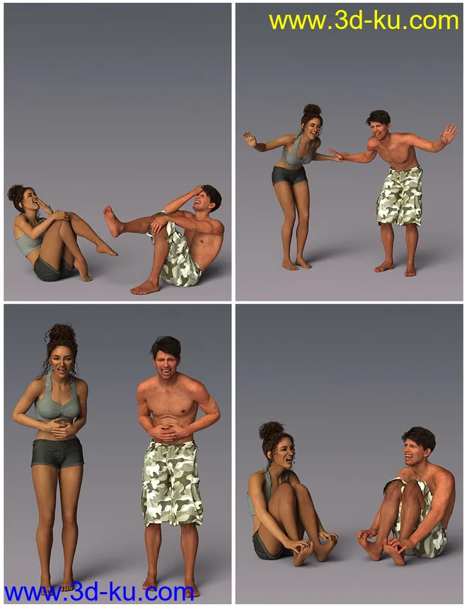 IGD Emotive Series - Laughing Poses for Genesis 8模型的图片4