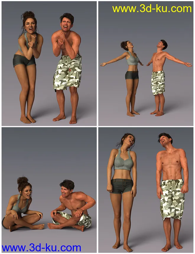 IGD Emotive Series - Laughing Poses for Genesis 8模型的图片5