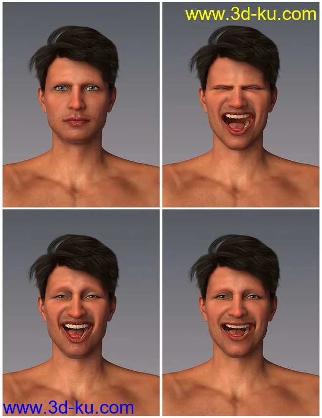 IGD Emotive Series - Laughing Poses for Genesis 8模型的图片7