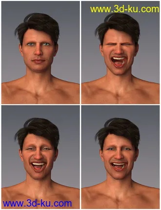 3D打印模型IGD Emotive Series - Laughing Poses for Genesis 8的图片