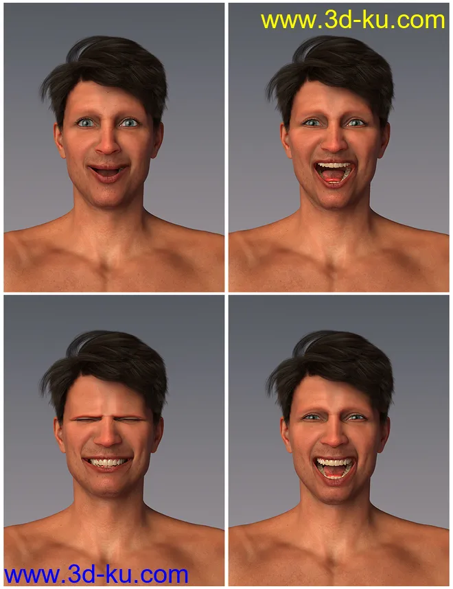 IGD Emotive Series - Laughing Poses for Genesis 8模型的图片8