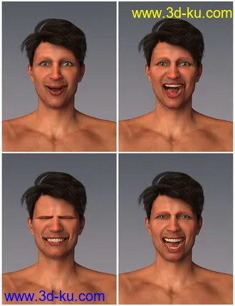 3D打印模型IGD Emotive Series - Laughing Poses for Genesis 8的图片