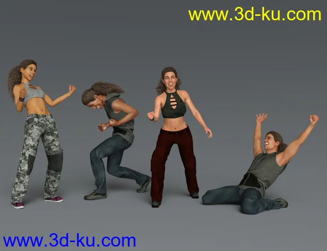 IGD Motion Series - Celebrate Poses for Genesis 3 and 8模型的图片2