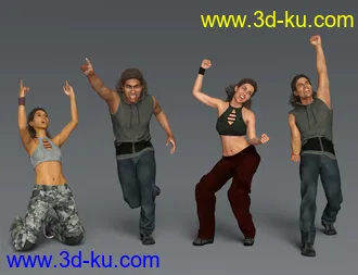 3D打印模型IGD Motion Series - Celebrate Poses for Genesis 3 and 8的图片