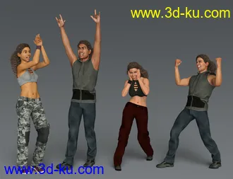 3D打印模型IGD Motion Series - Celebrate Poses for Genesis 3 and 8的图片