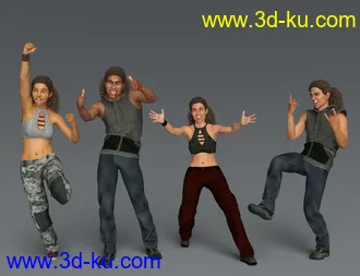 3D打印模型IGD Motion Series - Celebrate Poses for Genesis 3 and 8的图片
