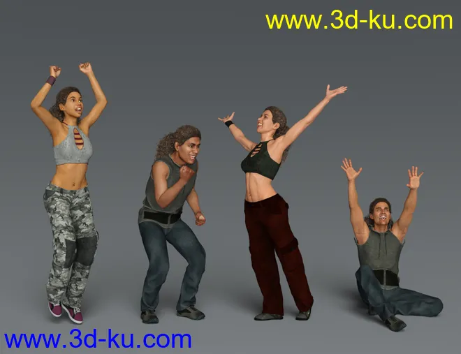 IGD Motion Series - Celebrate Poses for Genesis 3 and 8模型的图片6