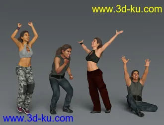 3D打印模型IGD Motion Series - Celebrate Poses for Genesis 3 and 8的图片