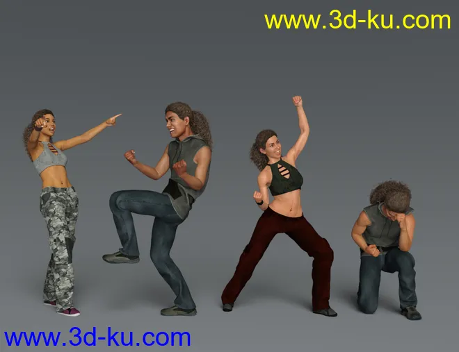 IGD Motion Series - Celebrate Poses for Genesis 3 and 8模型的图片7