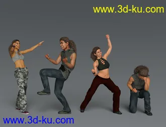 3D打印模型IGD Motion Series - Celebrate Poses for Genesis 3 and 8的图片