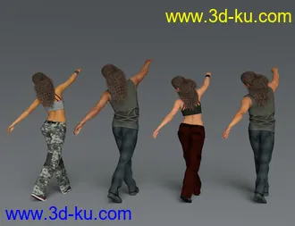 3D打印模型IGD Motion Series - Celebrate Poses for Genesis 3 and 8的图片