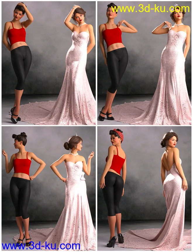 IGD Vintage Vogue Poses for Genesis 8 Female模型的图片2