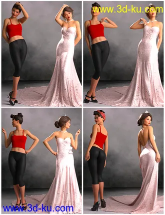 3D打印模型IGD Vintage Vogue Poses for Genesis 8 Female的图片