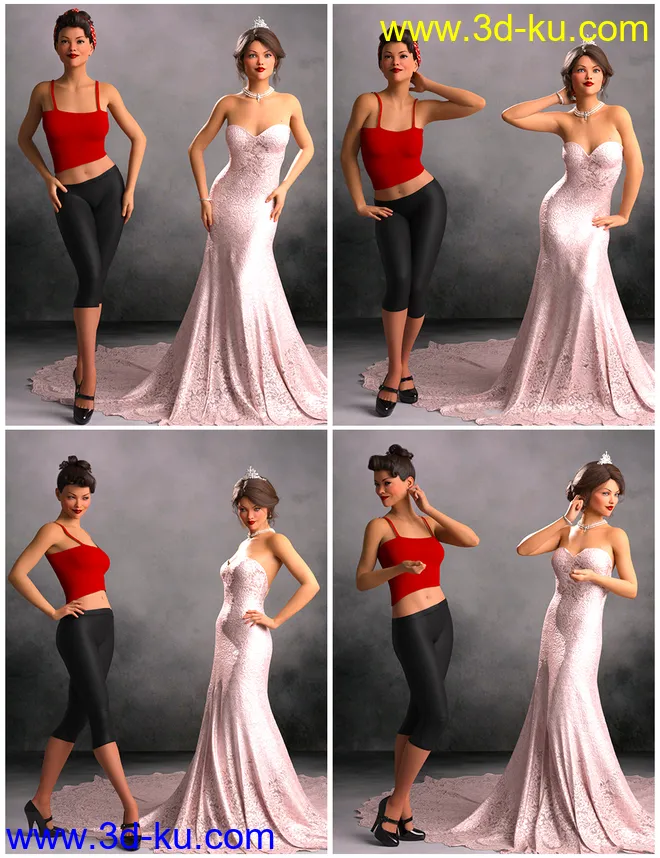 IGD Vintage Vogue Poses for Genesis 8 Female模型的图片3