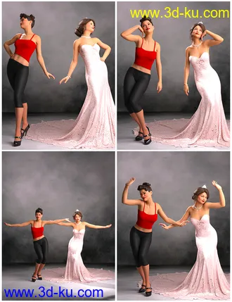 3D打印模型IGD Vintage Vogue Poses for Genesis 8 Female的图片