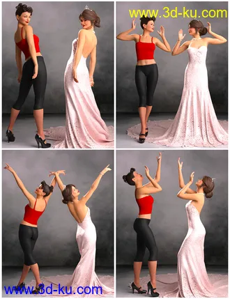 3D打印模型IGD Vintage Vogue Poses for Genesis 8 Female的图片