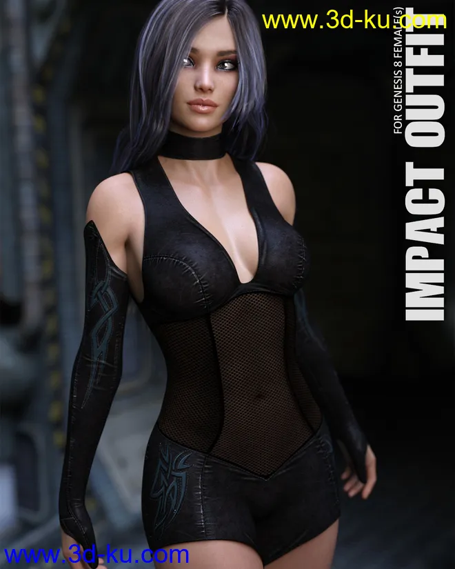 Impact Outfit for Genesis 8 Females模型的图片1