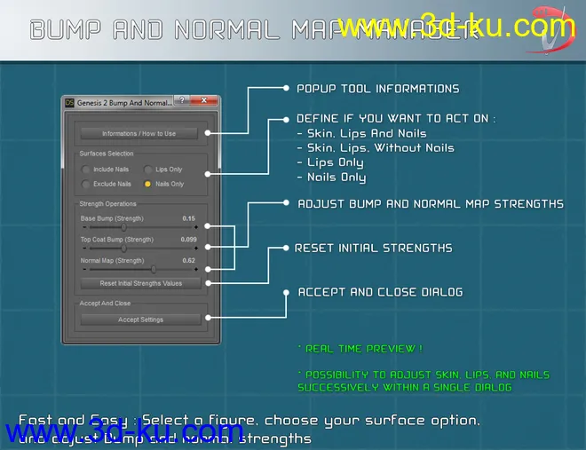 Iray Smart Converter and Advanced Skin Managers for Genesis 2模型的图片16