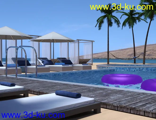 Island Beach Resort - Swimming Pool Area模型的图片4