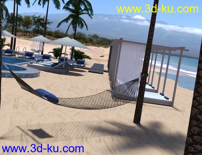Island Beach Resort - Swimming Pool Area模型的图片7