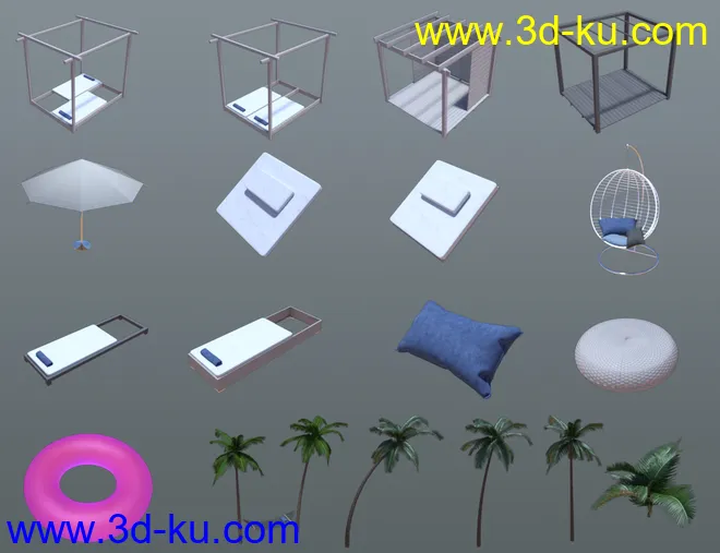 Island Beach Resort - Swimming Pool Area模型的图片10