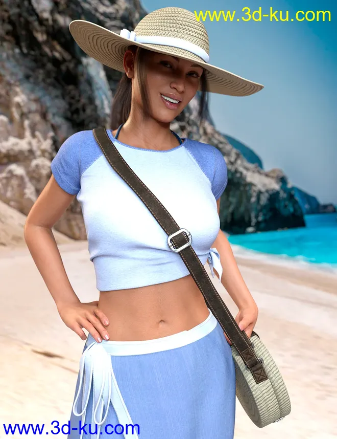 It’s Always Summer Outfit for Genesis 8 Females模型的图片1
