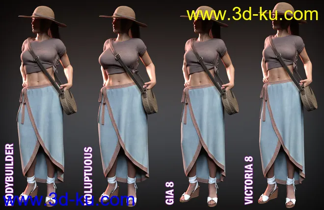 It’s Always Summer Outfit for Genesis 8 Females模型的图片6