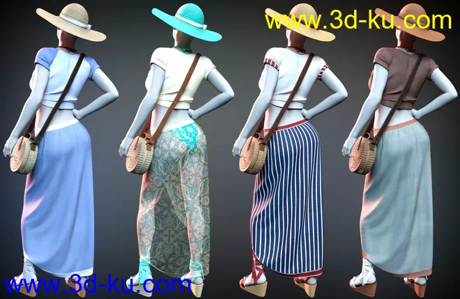 It’s Always Summer Outfit for Genesis 8 Females模型的图片8