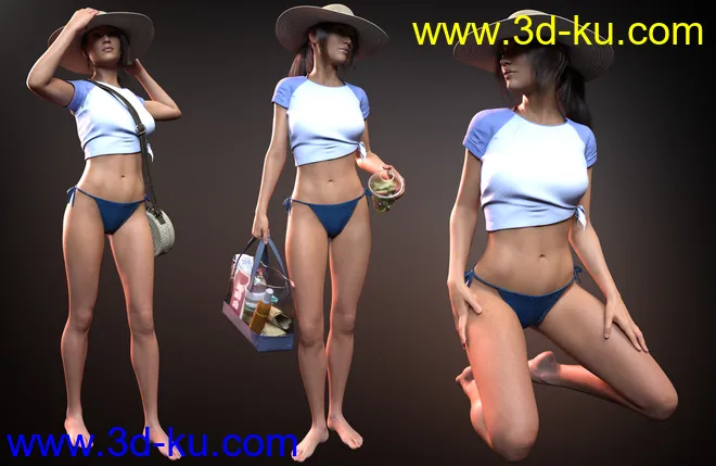 It’s Always Summer Poses and Props for Genesis 8 Females模型的图片4