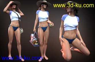 3D打印模型It’s Always Summer Poses and Props for Genesis 8 Females的图片