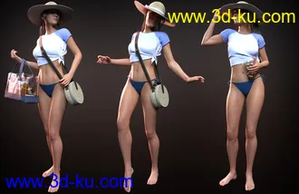 3D打印模型It’s Always Summer Poses and Props for Genesis 8 Females的图片