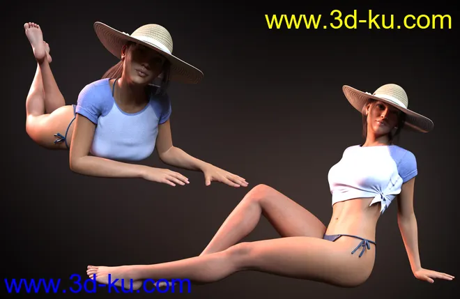 It’s Always Summer Poses and Props for Genesis 8 Females模型的图片6