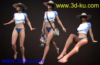3D打印模型It’s Always Summer Poses and Props for Genesis 8 Females的图片