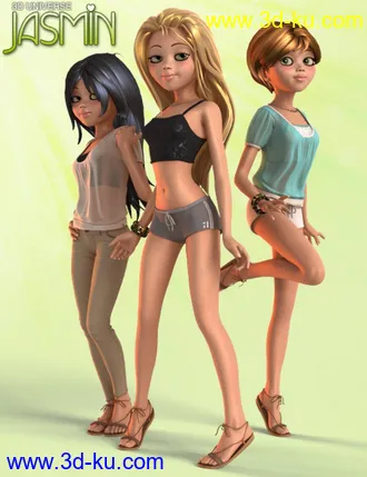 3D打印模型Jasmin for Genesis (Clothing and Accessories)的图片