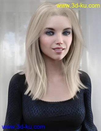 3D打印模型Jen Hair for Genesis 8 Females的图片
