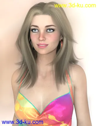 3D打印模型Jen Hair for Genesis 8 Females的图片