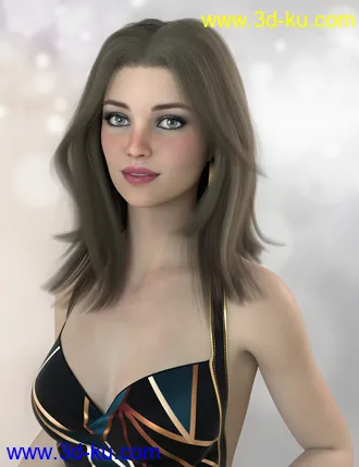 3D打印模型Jen Hair for Genesis 8 Females的图片