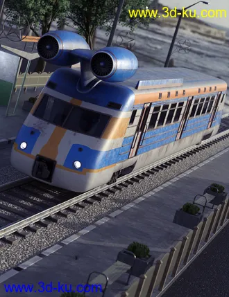 3D打印模型Jet Powered Train的图片