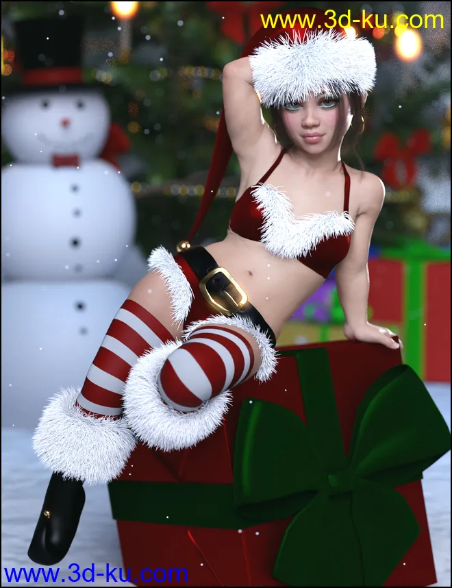 Jingle Outfit for Genesis 8 Females模型的图片1
