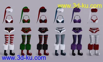 3D打印模型Jingle Outfit for Genesis 8 Females的图片