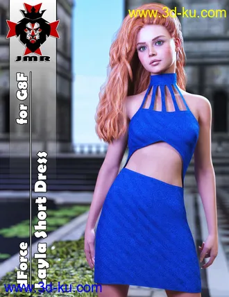 3D打印模型JMR dForce Layla Short Dress for G8F的图片